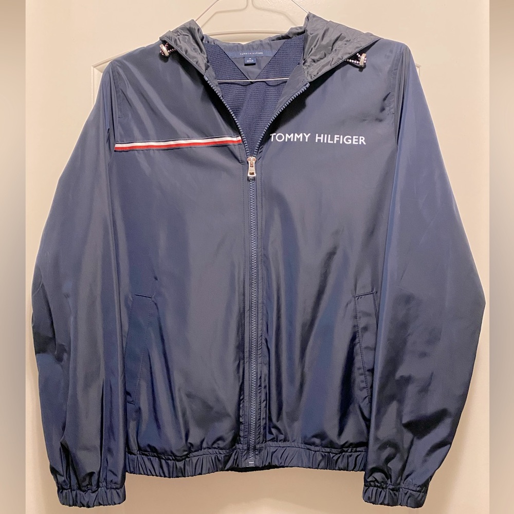 Tommy Hilfiger Hooded Windbreaker/Rain Jacket - Size M